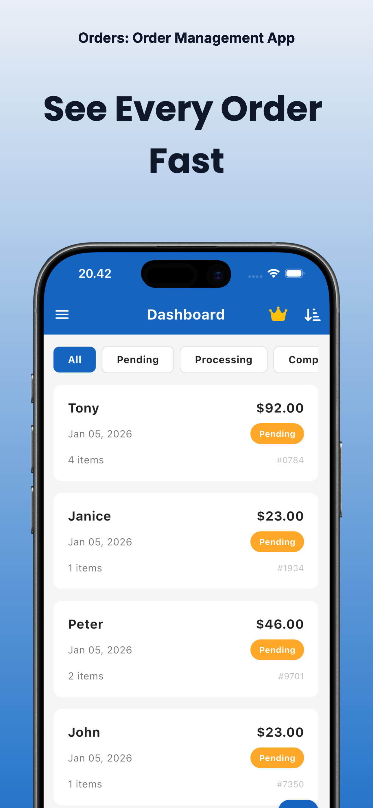 Orders - Fast Offline Order Management App for iOS | Track & Process ...